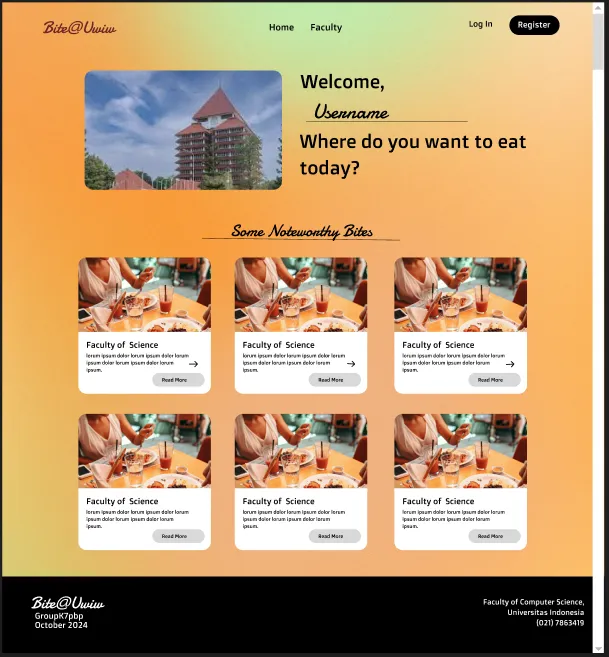 Bite@UI Landing Page